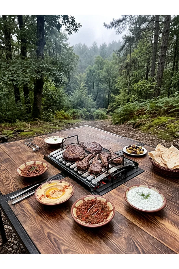 MANGAL MASA - KATLANABİLİR MANGAL MASA - OCAKBAŞI MASA - MANGALLI MASA
